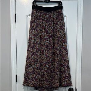 LulaRoe Floral Paisley Maxi Skirt Size Medium